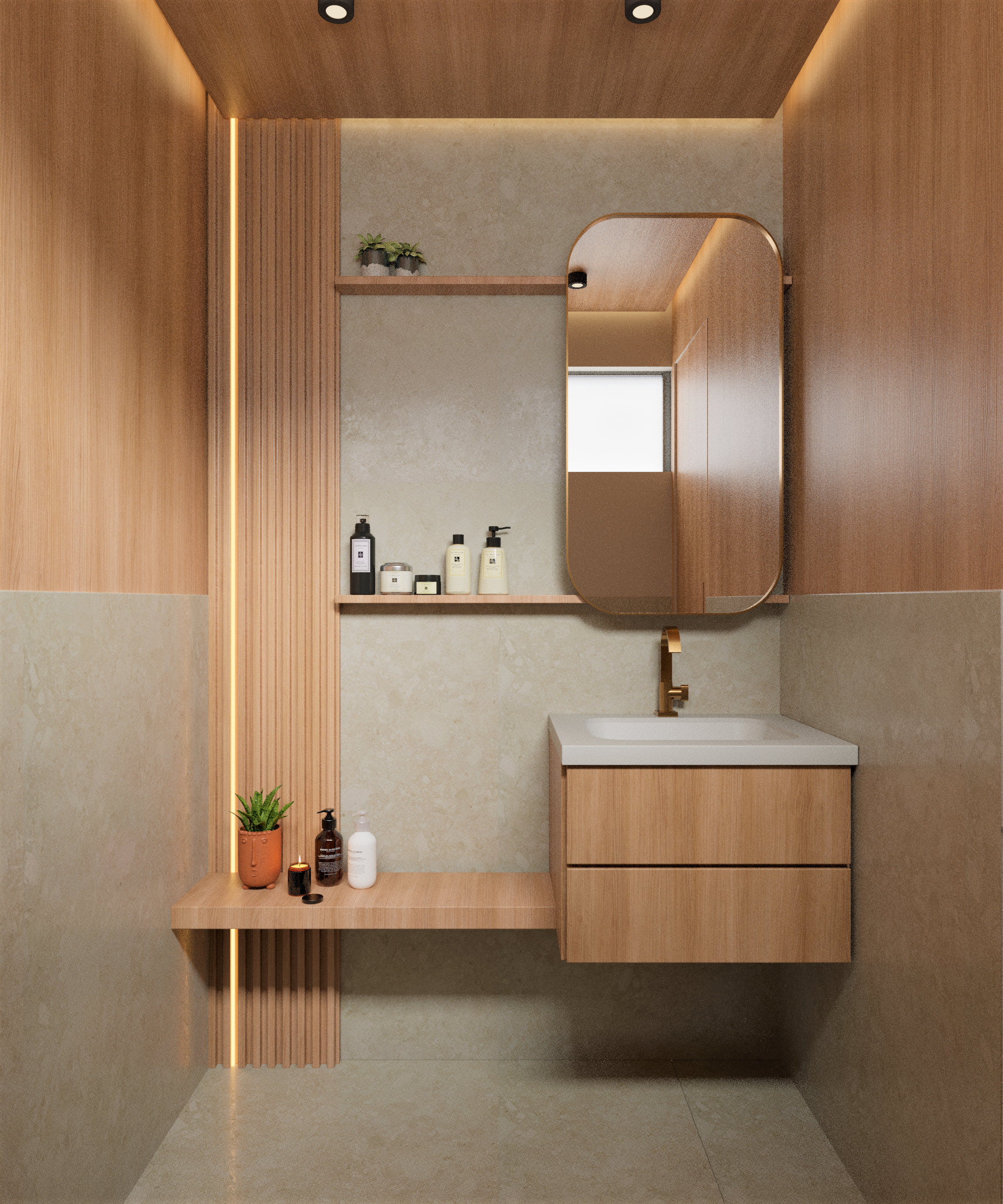 Bancada Para Banheiro Com Cuba Em Ssm Corian 60cm - Corrieri Brasil