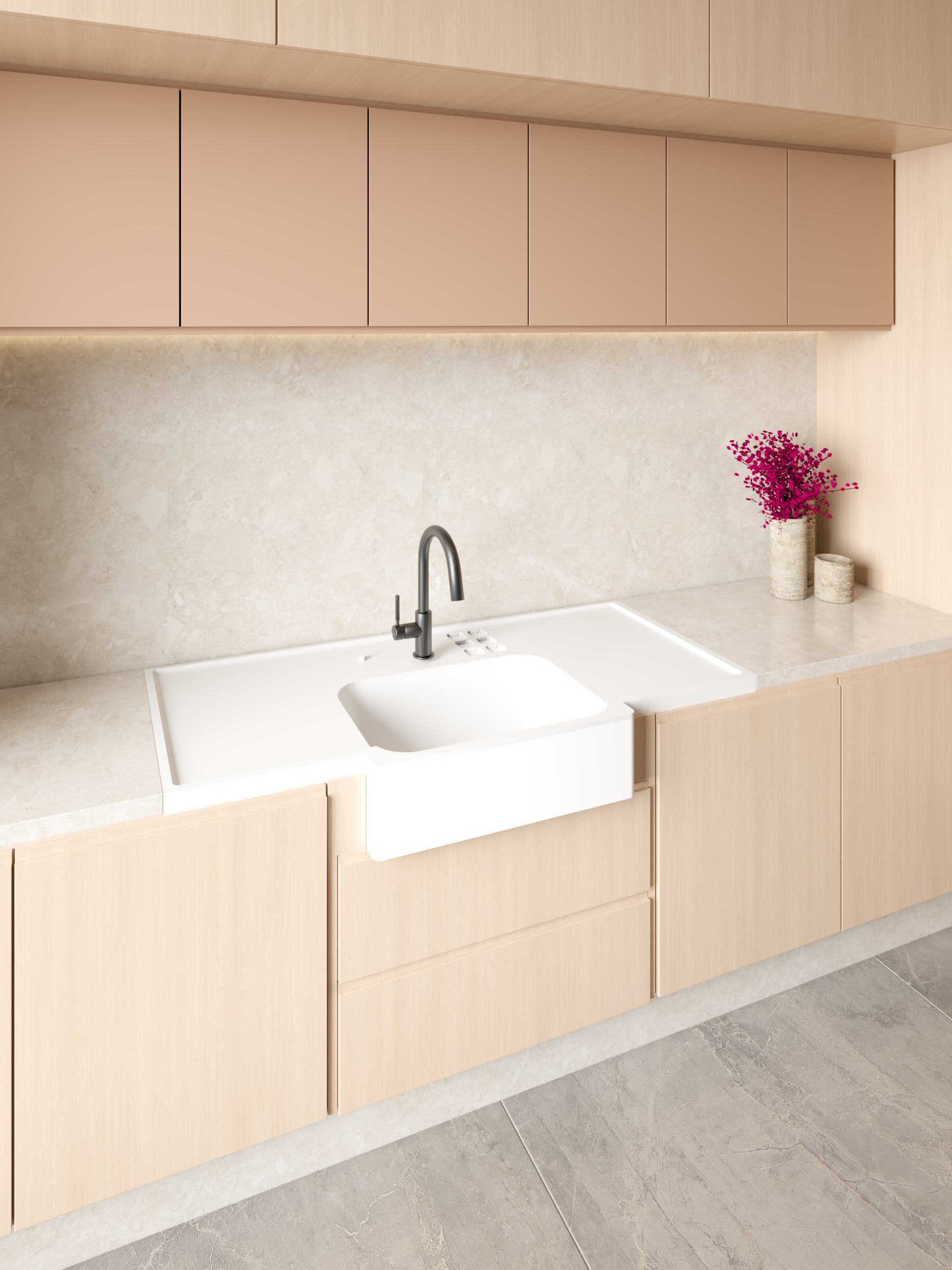 Bancada para Cozinha em SSM Corian - 150cm - Corrieri Brasil